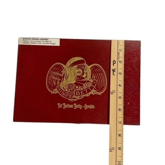 Drew Estate Cigar Boxes Fat Bottom Gordito Betty Leather Rose Corona Lot of 2 - Picture 8 of 13